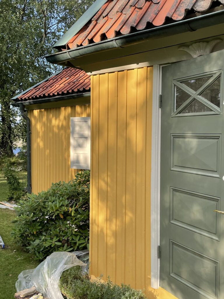 Färdigmålad fasad, linojlefärg