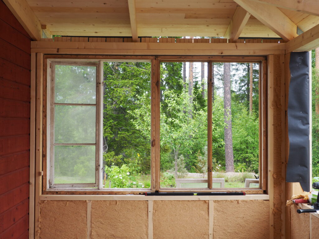 Bygge av glasveranda